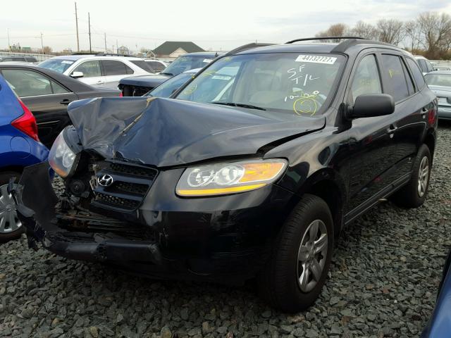 5NMSG73D59H279633 - 2009 HYUNDAI SANTA FE BLACK photo 2