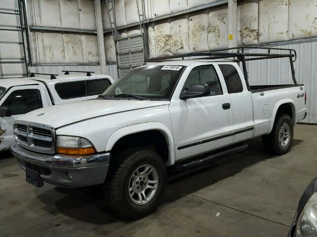 1D7HG42N64S504728 - 2004 DODGE DAKOTA SLT WHITE photo 2