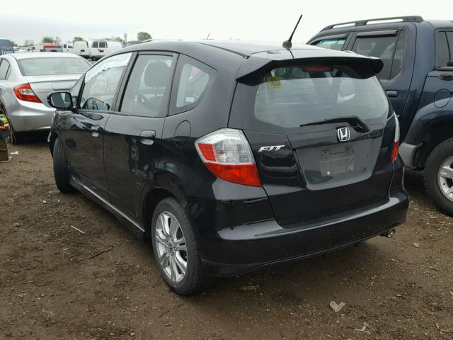 JHMGE88609S040554 - 2009 HONDA FIT BLACK photo 3