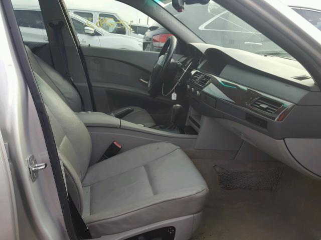 WBANA53534B852888 - 2004 BMW 525 I SILVER photo 5