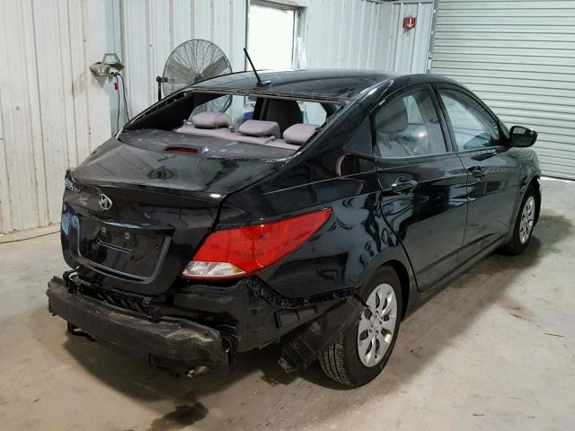 KMHCT4AE0GU027476 - 2016 HYUNDAI ACCENT BLACK photo 4