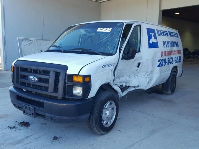 1FTNE1EW4BDA46470 - 2011 FORD ECONOLINE WHITE photo 2