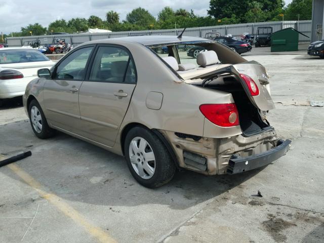 1NXBR32E85Z532424 - 2005 TOYOTA COROLLA CE TAN photo 3