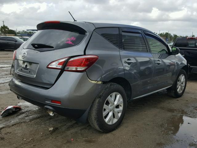 JN8AZ1MUXDW208262 - 2013 NISSAN MURANO S GRAY photo 4