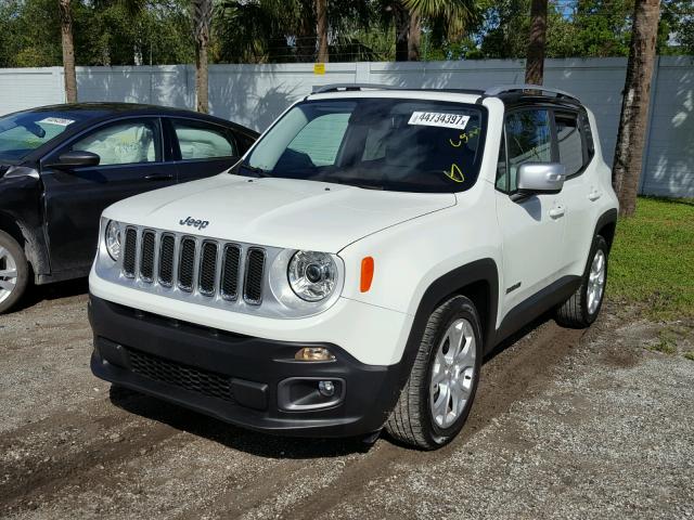 ZACCJADB0HPF57122 - 2017 JEEP RENEGADE WHITE photo 2