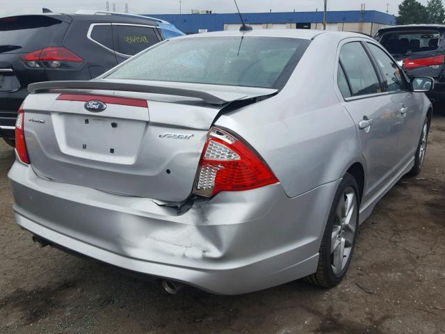 3FAHP0KC0AR115890 - 2010 FORD FUSION SPO SILVER photo 4