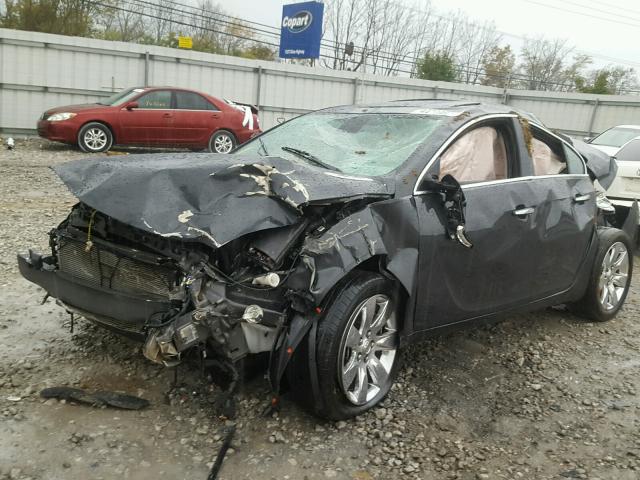 2G4GS5EV1D9169347 - 2013 BUICK REGAL PREM GRAY photo 2