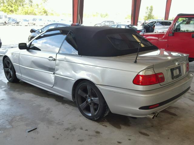 WBABW334X4PL25868 - 2004 BMW 325 CI SILVER photo 3