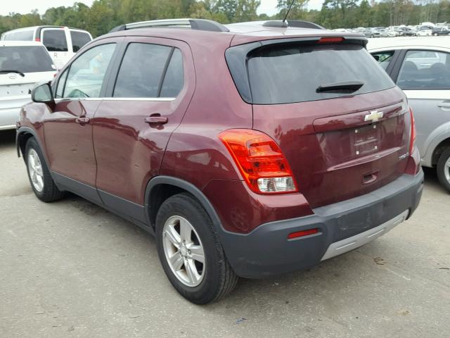 3GNCJLSB3GL118042 - 2016 CHEVROLET TRAX 1LT MAROON photo 3