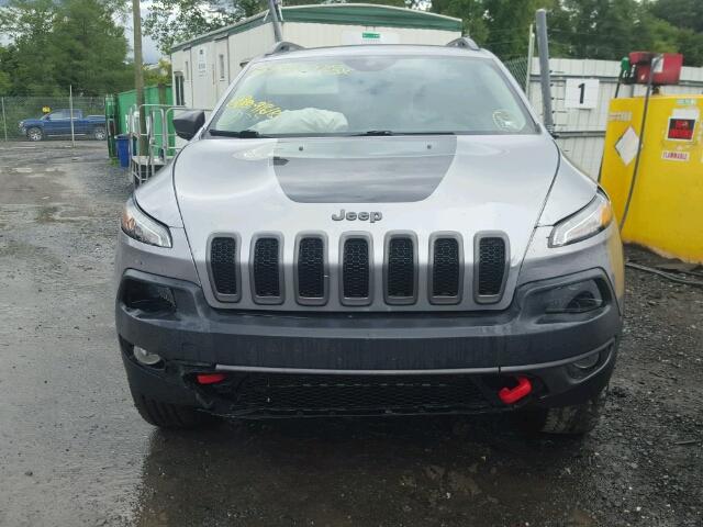 1C4PJMBS7GW332686 - 2016 JEEP CHEROKEE T SILVER photo 10