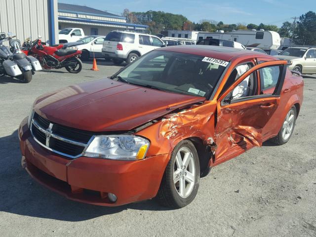 1B3LC56R88N121088 - 2008 DODGE AVENGER SX ORANGE photo 2