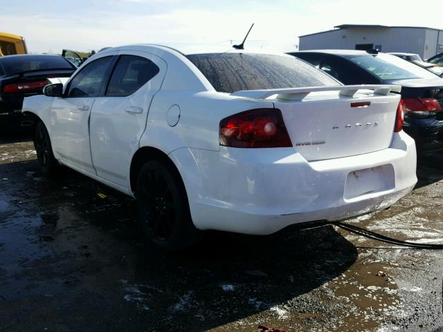 1C3CDZCB1DN655087 - 2013 DODGE AVENGER SX WHITE photo 3