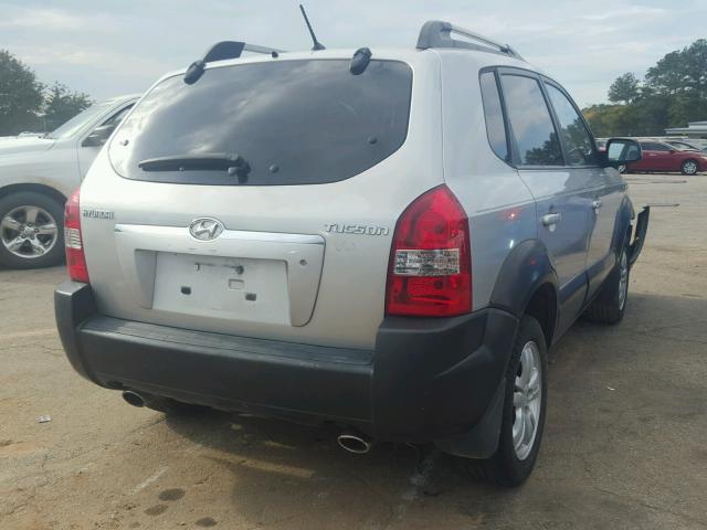 KM8JN12D37U477015 - 2007 HYUNDAI TUCSON SE SILVER photo 4