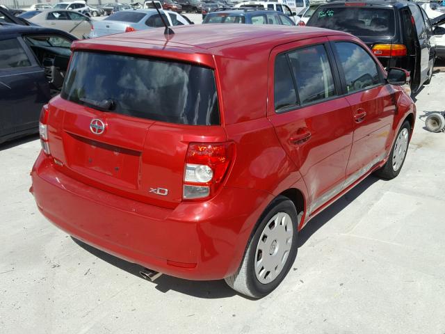 JTKKU10498J004357 - 2008 TOYOTA SCION XD RED photo 4