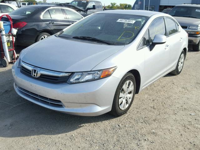 2HGFB2F58CH323961 - 2012 HONDA CIVIC LX SILVER photo 2