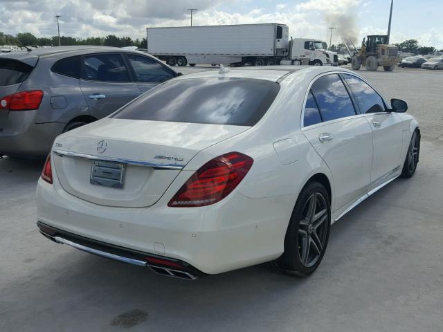 WDDUG7KB8FA133117 - 2015 MERCEDES-BENZ S 65 AMG WHITE photo 4