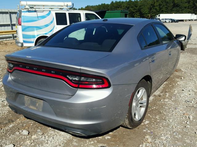 2C3CDXBG3FH762297 - 2015 DODGE CHARGER SE SILVER photo 4
