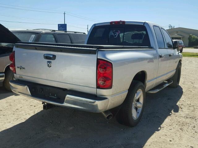 1D7HA182X8S604835 - 2008 DODGE RAM 1500 S SILVER photo 4