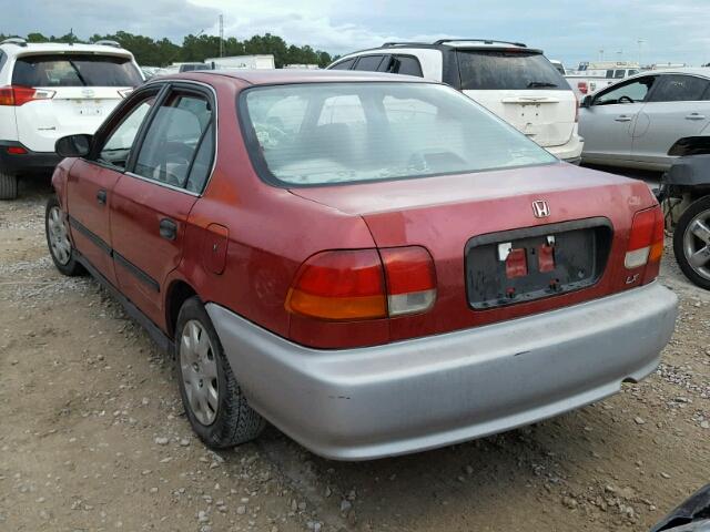 1HGEJ6674VL033553 - 1997 HONDA CIVIC LX RED photo 3