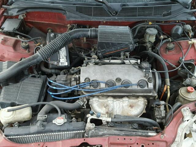 1HGEJ6674VL033553 - 1997 HONDA CIVIC LX RED photo 7