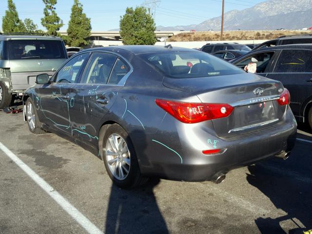 JN1BV7AP9FM351850 - 2015 INFINITI Q50 BASE GRAY photo 3