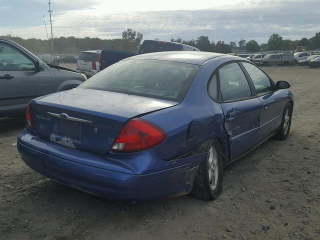 1FAFP53U23A126804 - 2003 FORD TAURUS BLUE photo 4