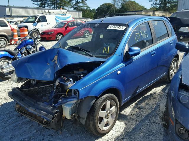 KL1TG66636B607585 - 2006 CHEVROLET AVEO LT BLUE photo 2