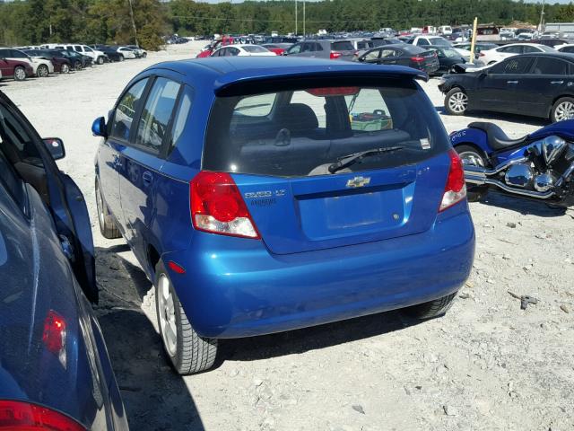 KL1TG66636B607585 - 2006 CHEVROLET AVEO LT BLUE photo 3