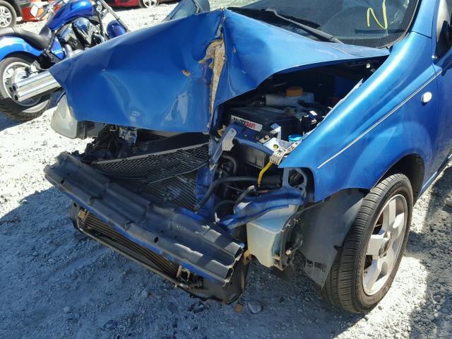 KL1TG66636B607585 - 2006 CHEVROLET AVEO LT BLUE photo 9