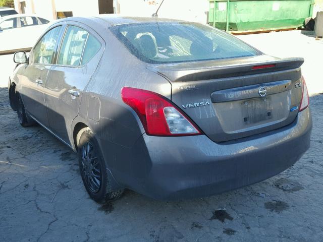 3N1CN7AP9EK462319 - 2014 NISSAN VERSA S GRAY photo 3