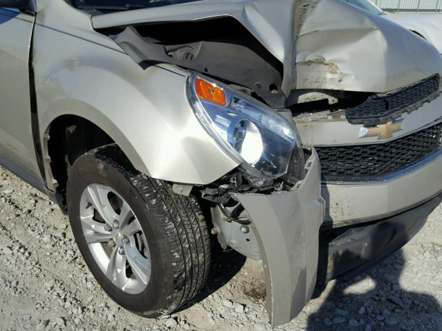 1GNALBEK8DZ121451 - 2013 CHEVROLET EQUINOX LS TAN photo 9