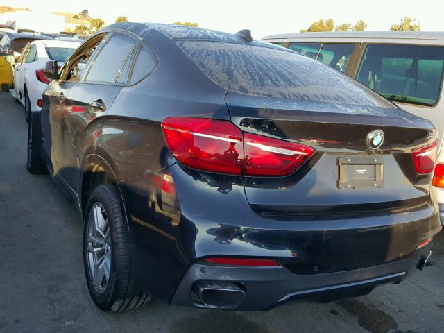 5UXKU2C56G0N83036 - 2016 BMW X6 XDRIVE3 BLACK photo 3