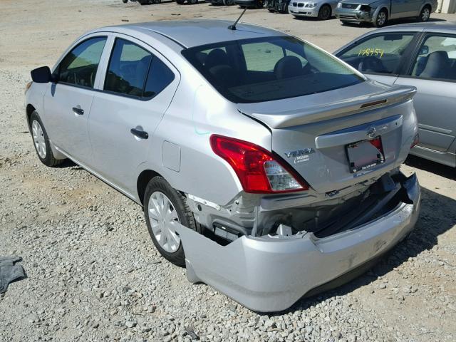 3N1CN7AP6HL904407 - 2017 NISSAN VERSA S SILVER photo 3