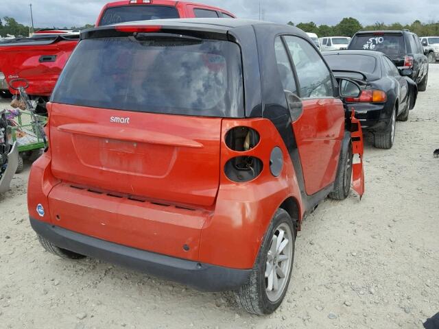 WMEEJ31X58K118014 - 2008 SMART FORTWO RED photo 4