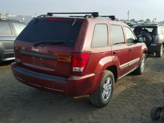 1J8GR48K27C569001 - 2007 JEEP GRAND CHER MAROON photo 4