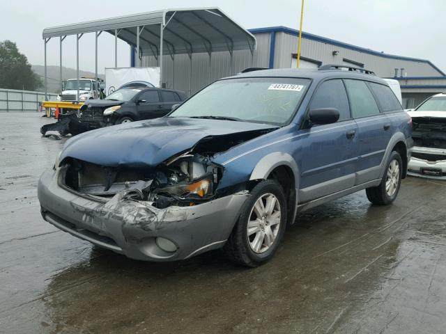 4S4BP61C757302590 - 2005 SUBARU LEGACY OUT BLUE photo 2