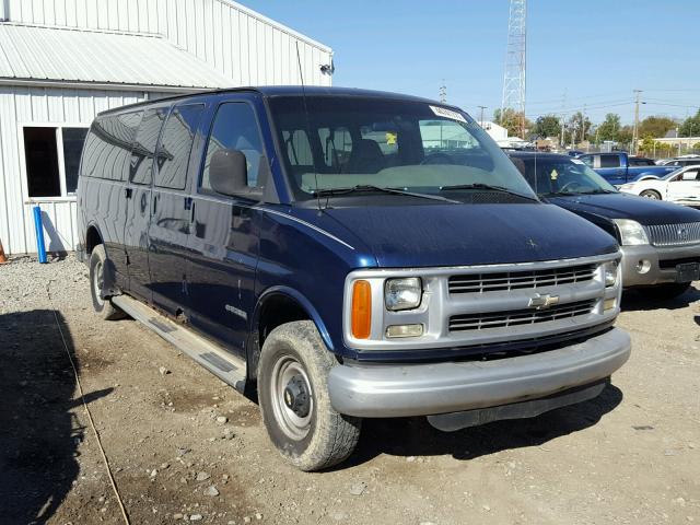 1GAHG39R511217307 - 2001 CHEVROLET EXPRESS G3 BLUE photo 1