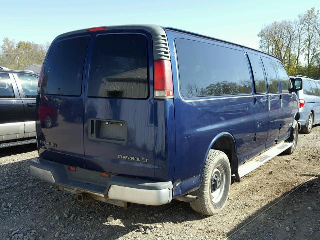 1GAHG39R511217307 - 2001 CHEVROLET EXPRESS G3 BLUE photo 4