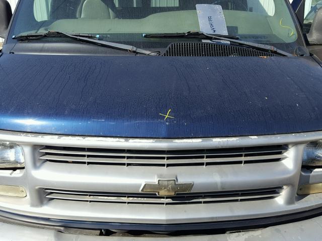 1GAHG39R511217307 - 2001 CHEVROLET EXPRESS G3 BLUE photo 7