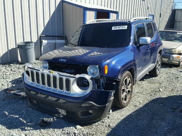 ZACCJADT4GPE30896 - 2016 JEEP RENEGADE L BLUE photo 2