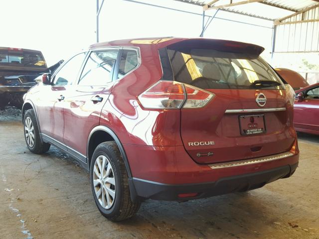 JN8AT2MT0GW025116 - 2016 NISSAN ROGUE S RED photo 3