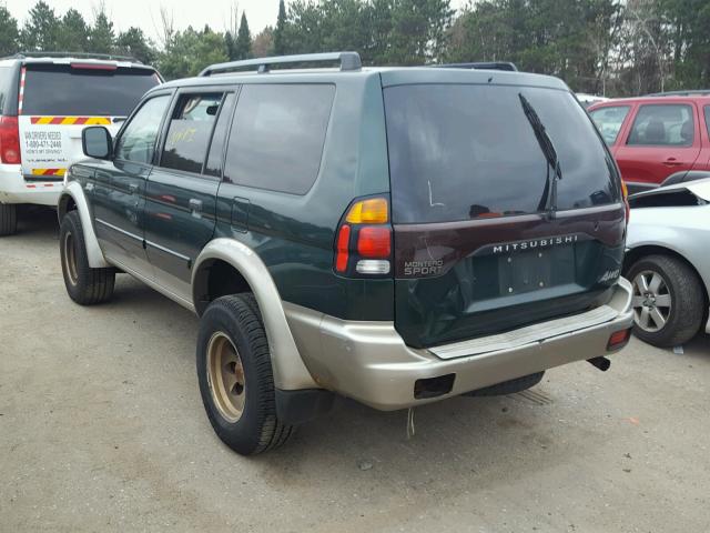 JA4MT31R52J015222 - 2002 MITSUBISHI MONTERO SP GREEN photo 3