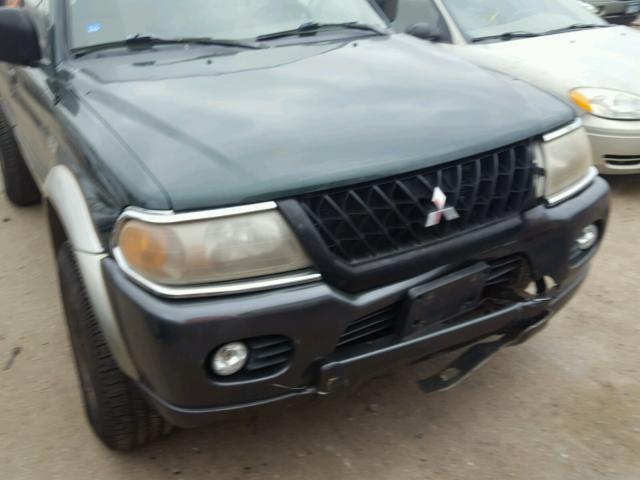 JA4MT31R52J015222 - 2002 MITSUBISHI MONTERO SP GREEN photo 9