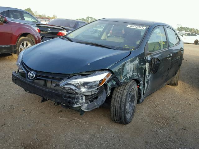 2T1BURHE7EC185680 - 2014 TOYOTA COROLLA L GREEN photo 2