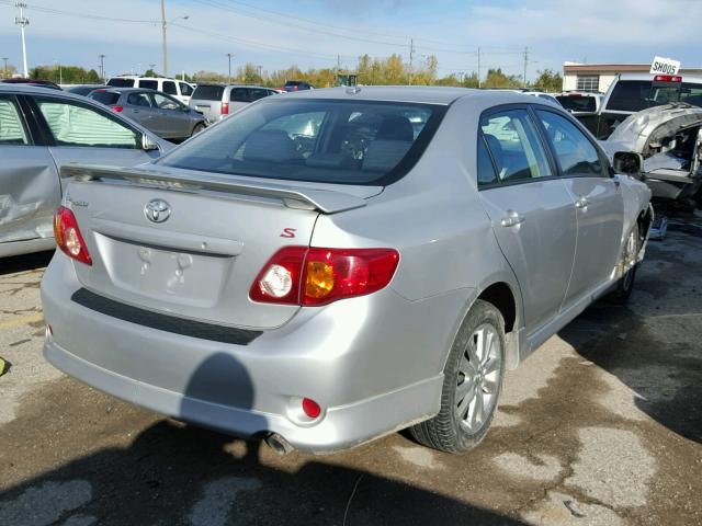 1NXBU40E39Z008031 - 2009 TOYOTA COROLLA BA SILVER photo 4