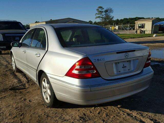 WDBRF61J04E015556 - 2004 MERCEDES-BENZ C 240 GRAY photo 3