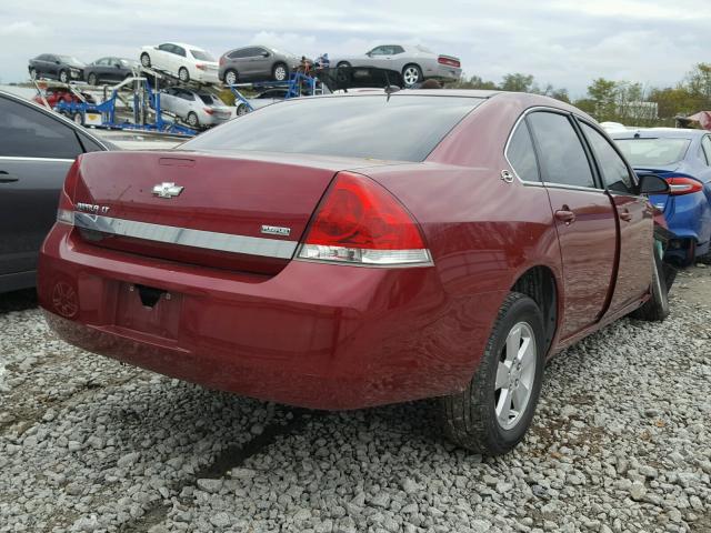 2G1WT58K689279145 - 2008 CHEVROLET IMPALA LT MAROON photo 4