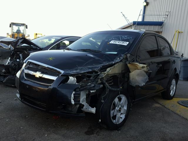 KL1TG56677B145270 - 2007 CHEVROLET AVEO LT BLACK photo 2