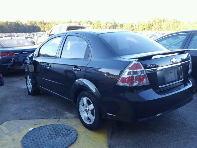 KL1TG56677B145270 - 2007 CHEVROLET AVEO LT BLACK photo 3