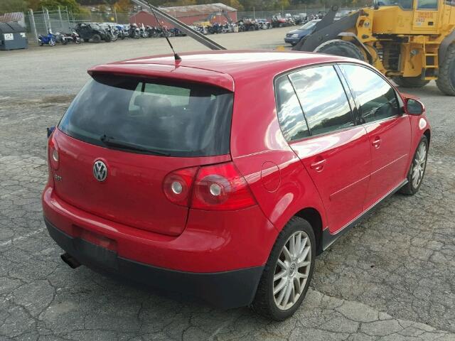 WVWHV71K87W122240 - 2007 VOLKSWAGEN NEW GTI RED photo 4